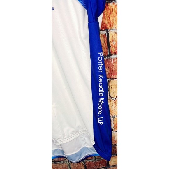 Voler Short Sleeve XL Cycling Jersey Bike Porter Keadle Moore LLP CPA Blue White - Picture 2 of 8